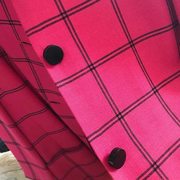 JAEGAR 2PC SUIT Red Linen Blend Jacket+ Skirt 4EUC - Picture 2 of 8